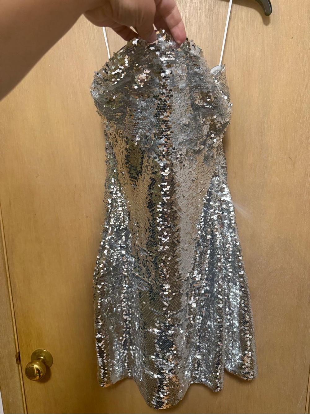 Gianni Bini Silver Sequin Mini Dress